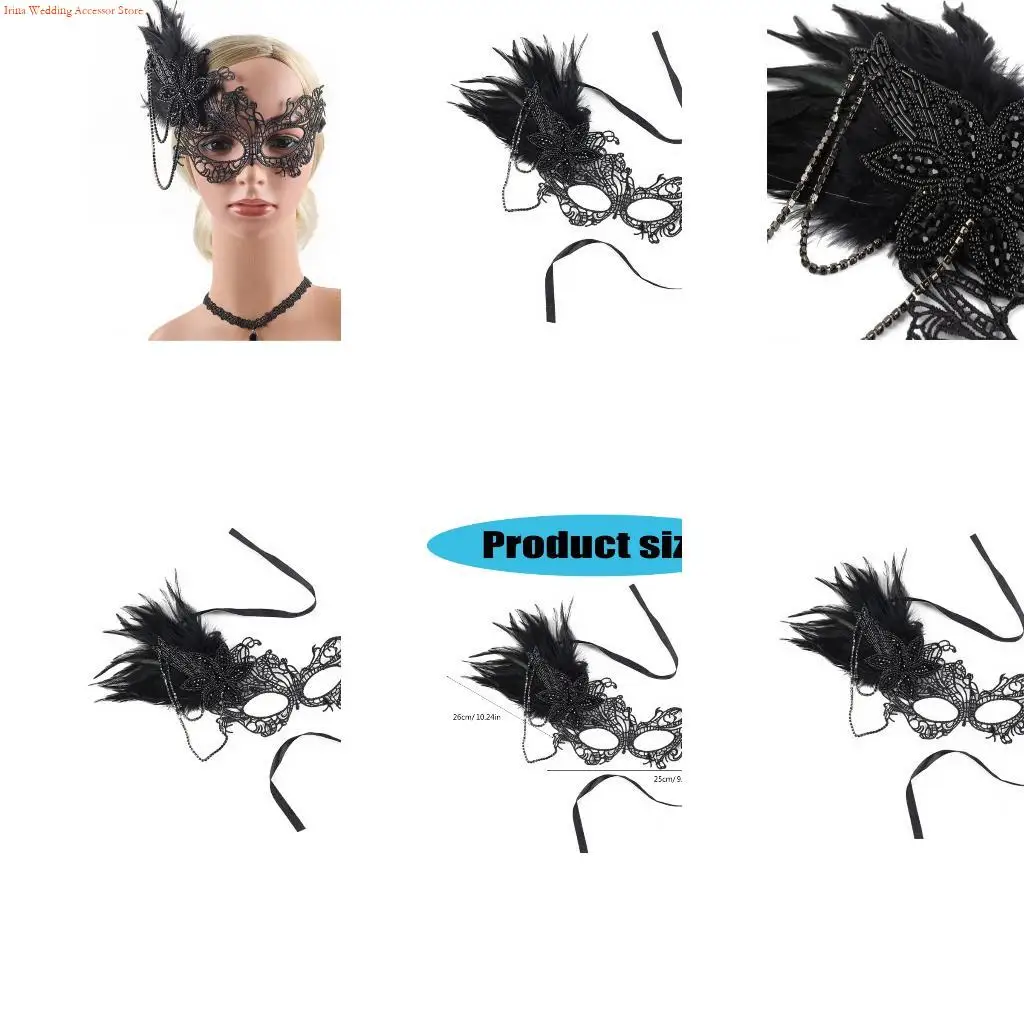 

G92D Rhinestones Accented Mask Lace Detailing Halloween Ball Costume Essential
