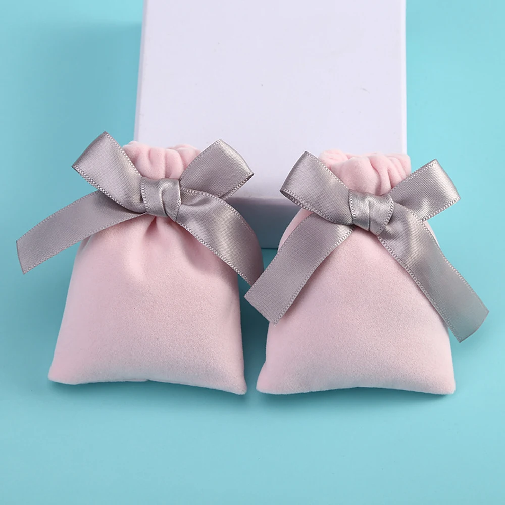 

Изысканные серьги для хранения, повязки, ожерелья, мешочки с бантом, бархатный мешочек, упаковочные сумки, сумки для ювелирных изделий, подарочная упаковка