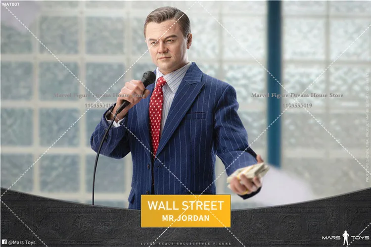 Mars Toys MAT007 1/6 Collectible Wall Street Mr. Jordan Leonardo DiCaprio  12'' Male Soldier Action Figure Model Doll Full Set