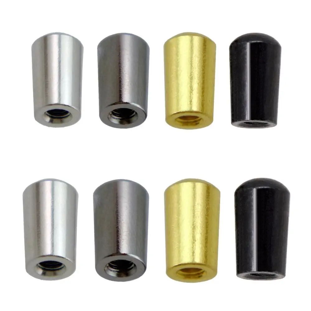 3pcs 4 Colors 3.5mm 4mm Tip Cap Button Metal Guitars Switch 3 Way Switch Toggle Switch Tip Screw Thread Knobs