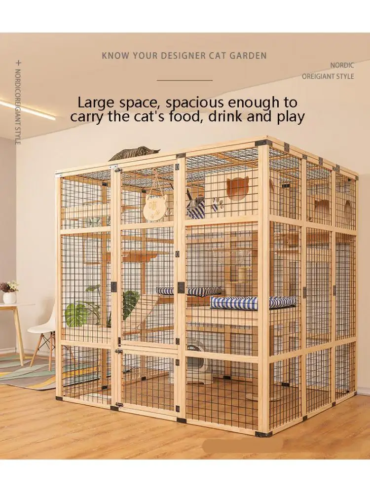 Large Indoor Cat Cage, Free Space, Cat House, Pet Shop, Cat boarding Cabinet