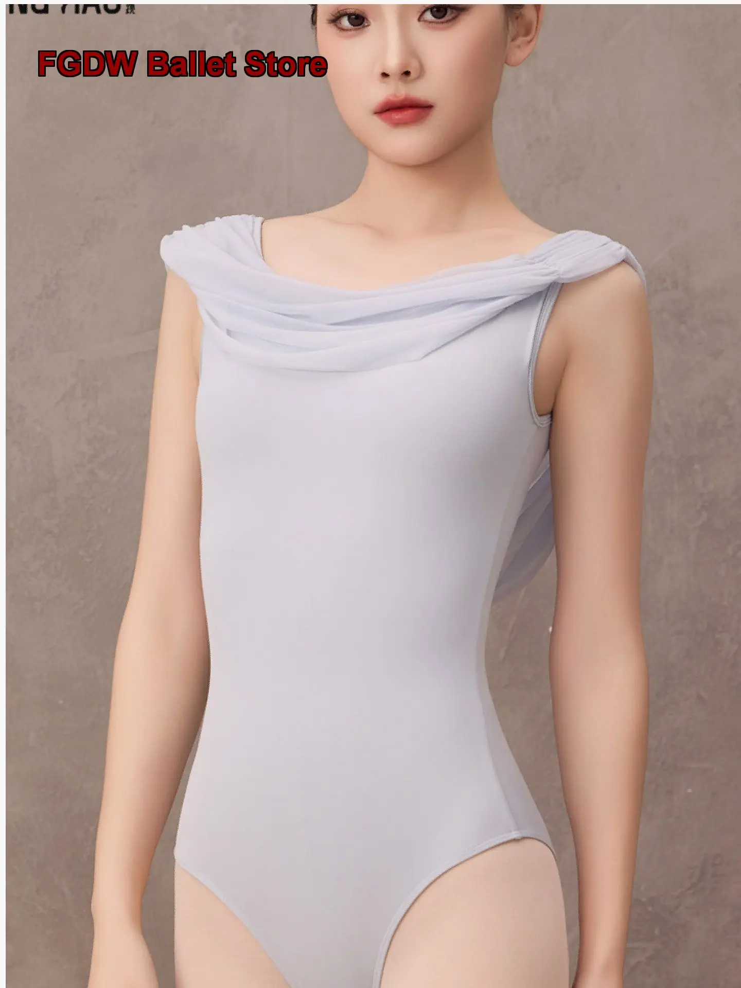 Women's Adult Ballet Leotard Dance Dress Off Shoulder Soft Practice Leotard Body Suit Art Exam Gymnastics Leotard Gymnastics