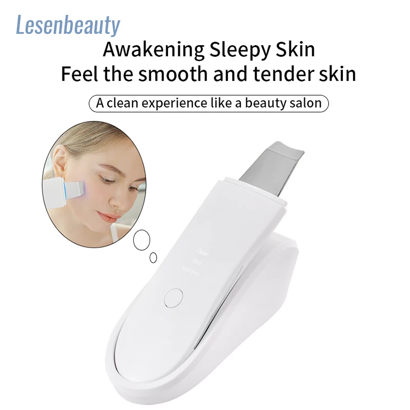 

Ultrasonic Facial Cleanser Deep Cleansing Vibrating Scraper Blackhead Exfoliator Face Lifting Firming Massager Skin Care Tools V