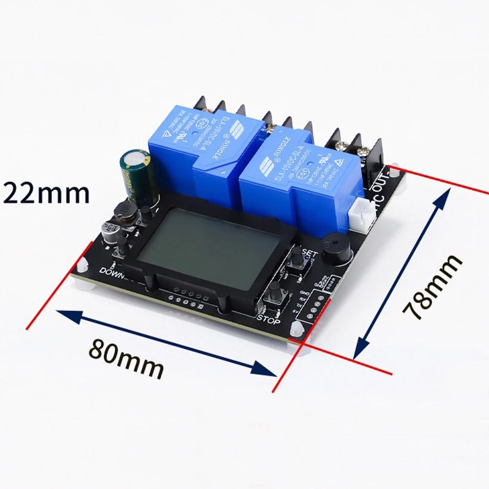 30A Auto Battery Charge Discharge Manager 10-110V UPS Module Undervoltage Overcharge Protect High Precise 0.01A 0.01V Resolution