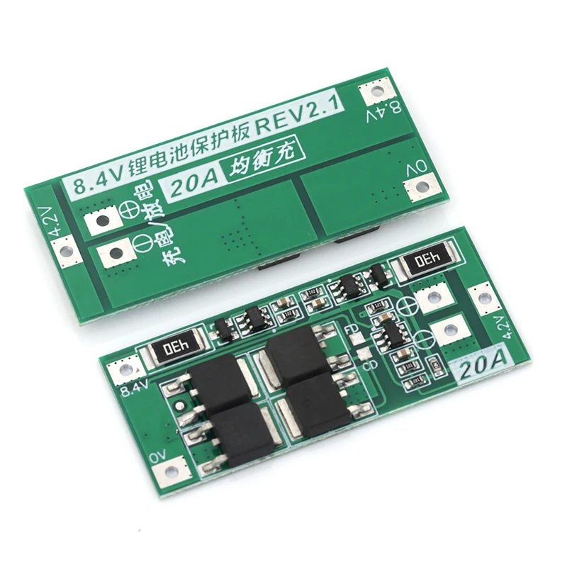 2S 20A 7.4V 8.4V 18650 Lithium Battery Protection Board/BMS Board For DIY