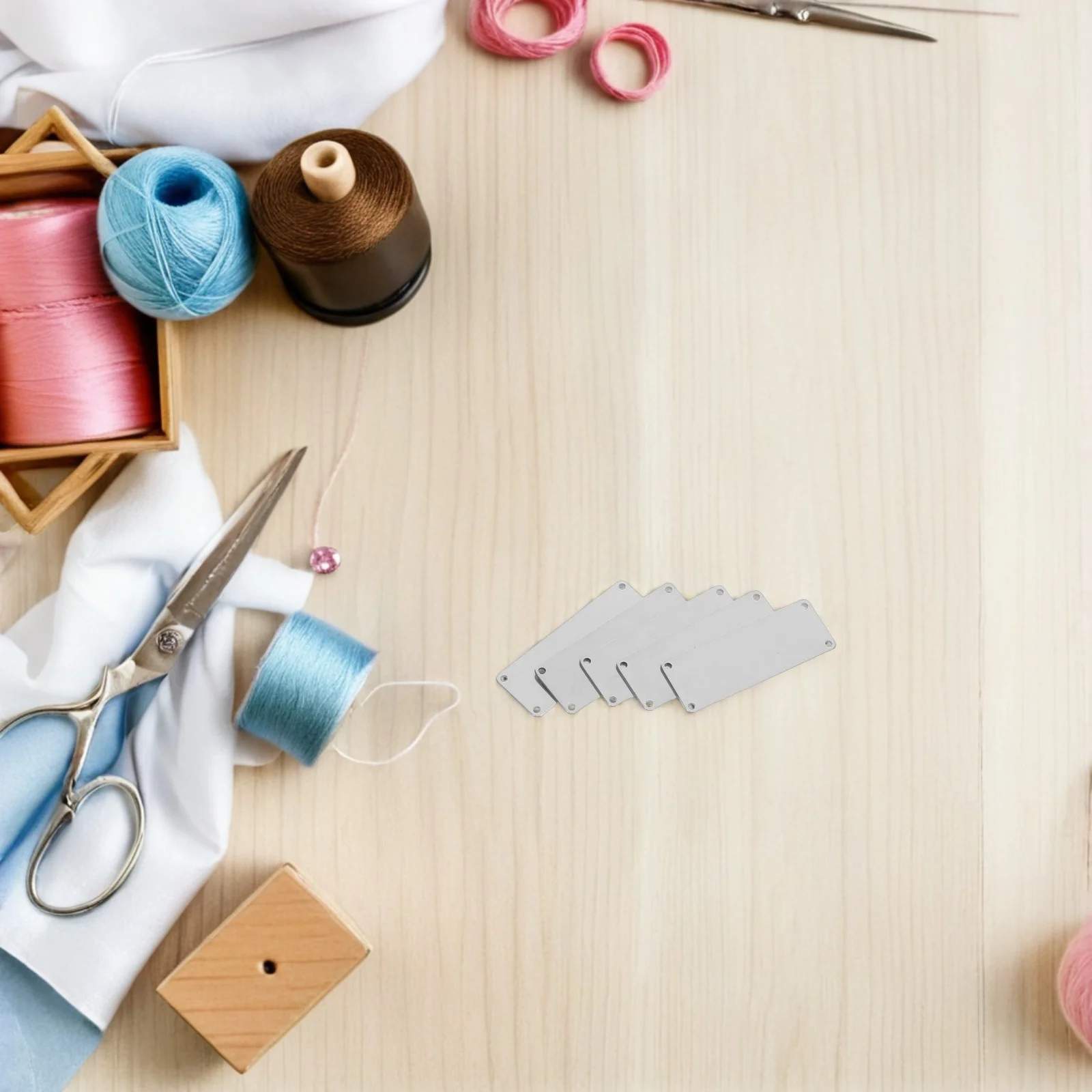 

20pcs Stainless Steel Blank Tags Rectangular Metal Stamping Blanks With 4 Holes Engraving Diy Pendant Charms For Jewelry Craft