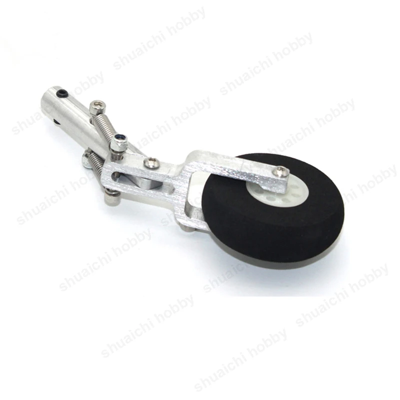 Train d'atterrissage de direction rétractable avant absorbant les chocs, en alliage d'aluminium CNC avec roue de 4.5cm de diamètre pour modèle d'avion RC, 1 pièce