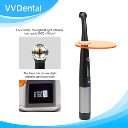 Dental Light Curing Machine 3000mw/cm² LED Resin Curing Lamp 7-Mode Adjustable Phototherapy Equipment Dedicated To Tooth Filling
