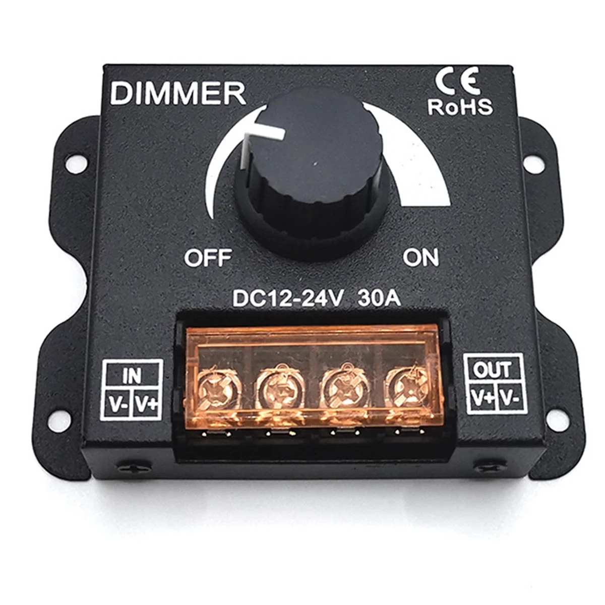 ABZV-5PCS DC 12V 24V LED Dimmer Switch 30A แรงดันไฟฟ้าปรับ Controller สําหรับ LED Strip Light Dimming dimmer