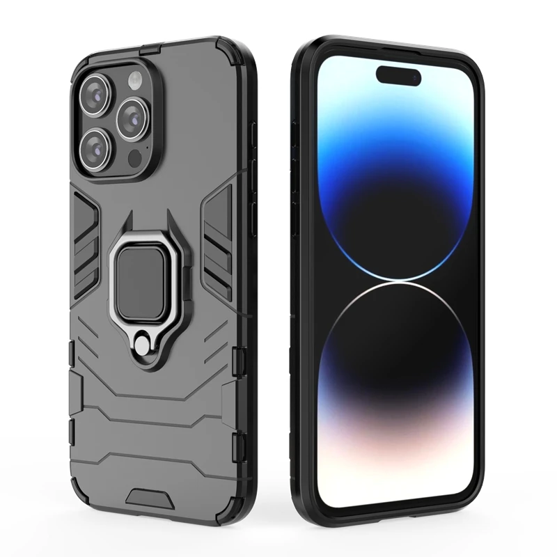 Magnetic Car Ring Shockproof Armor Case For iphone 6 6s 7 8 Plus X XR XS Max SE2 SE3 11 12 13 Mini 14 Plus 15 Pro Max Cover