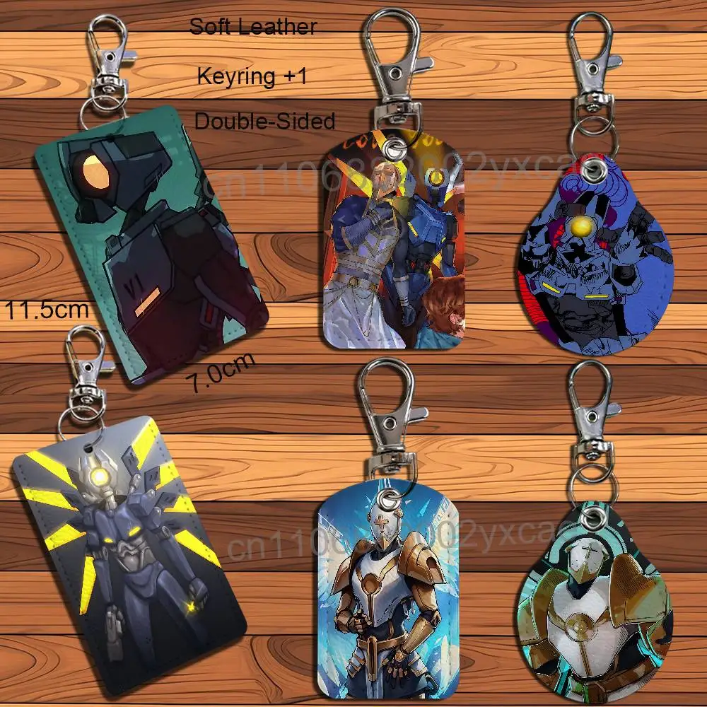 

game Gabriel V1 2 ULTRAKILL Cartoon Singer Anime Card Keychain Fashion Pendant Bag ID Door Card Case Bus Card Cute Adult