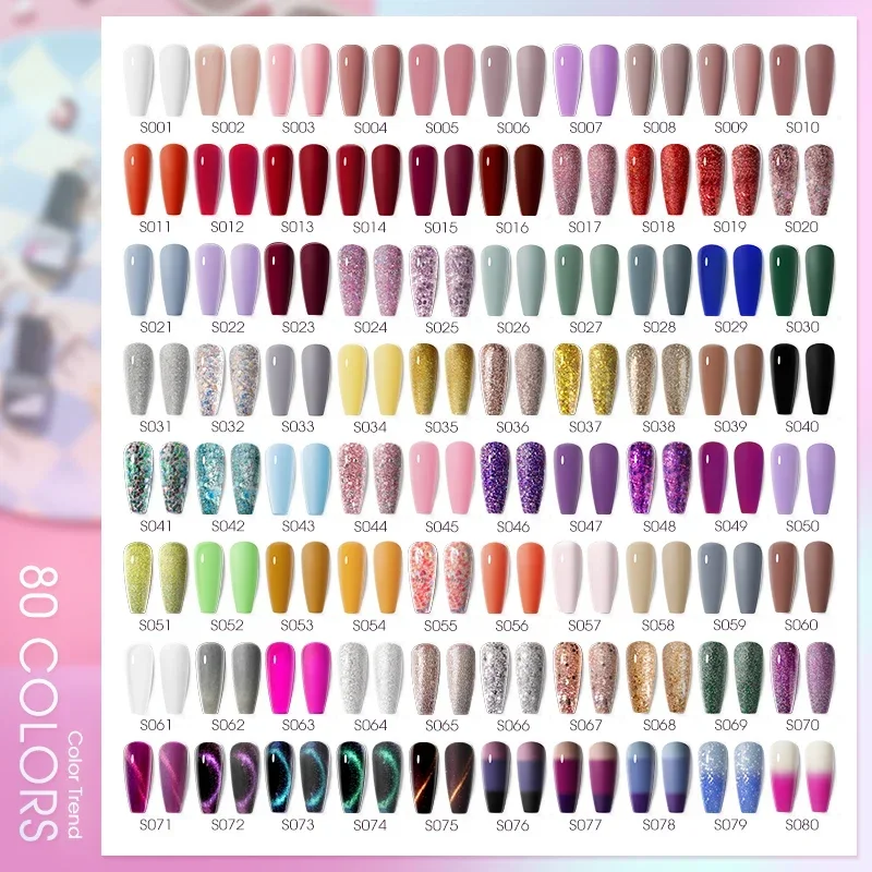 ROSALIND Mini Nail Beauty Gel Smalto per unghie Semi-Permanente Soak off Base UV/LED Curure con Top Coat per Nail Art Design