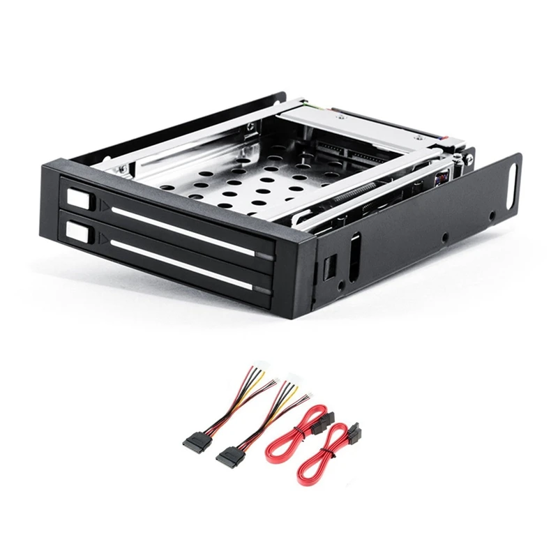 

2.5 Inch SSD HDD Enclosure Tray 2-Bay Disk Drive SATA Floppy Drive Enclosure Hard Disk Enclosure Extraction Box