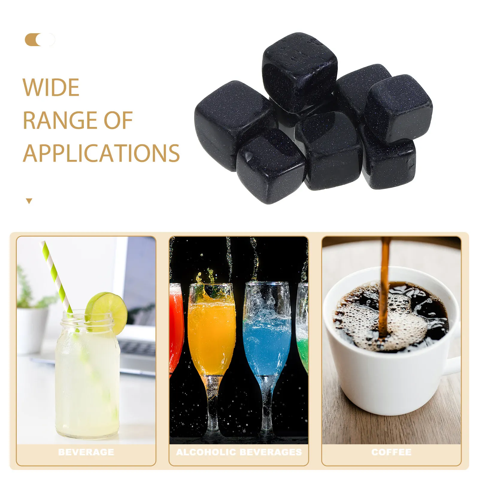 100G Whiskey Quartz Cooling Stones Reusable Drink Chilling Cubes Preserves Original Taste Whiskey Beer Wine Ice for Glass - view 6