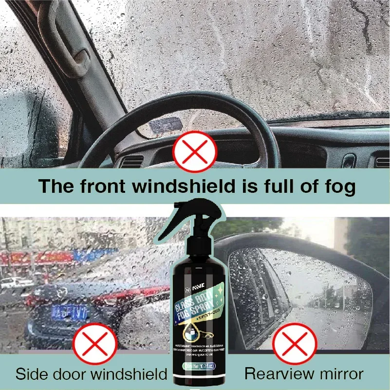 Car Glass Anti Fog Spray Windshield Anti-fog Spray Agent Defogger Long-lasting Effect Car Care Defogging Products Auto Mirror