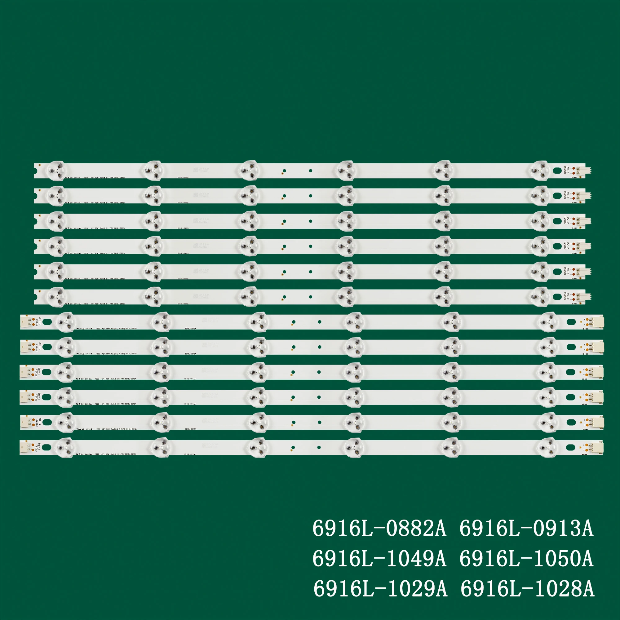 LED bande de rétro-éclairage pour LG 42LM340T 42LM3700 42LS3400 42LM3400 6916L-0913A 6916L-0882A 6916L-1028A 6916L-1029A LC420DUN SE R2