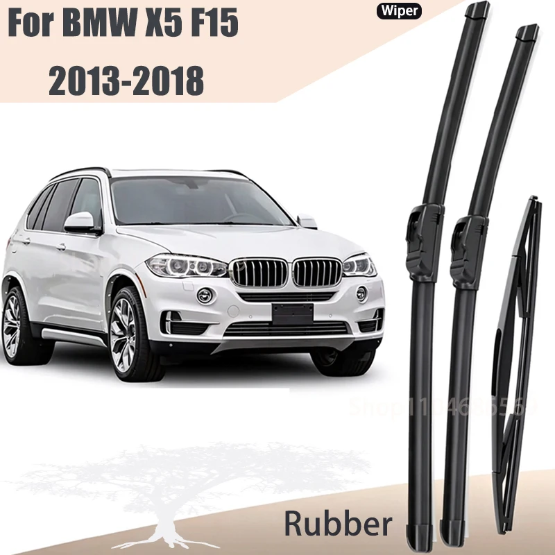 3Pcs Wiper Front & Rear Wiper Blades Set For BMW X5 F15 2013-2018 Windshield Windscreen Car Rain Brush 24"+20"+12" Accessories