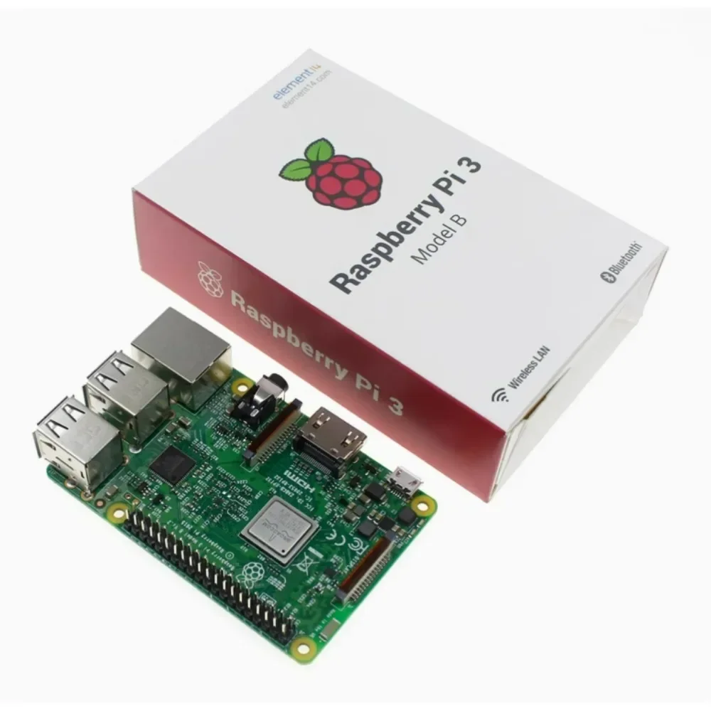 Placa Raspberry 3 Modelo B+ CPU ARM Cortex-A53 Quad-core de 1,4 GHz e 64 bits com WiFi e Bluetooth