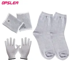 Conductive Silver Fiber EMS Electrode Massage Wrist Electrode Bracers Stimulation TENS Accessories Electrode Massage Gloves NEW