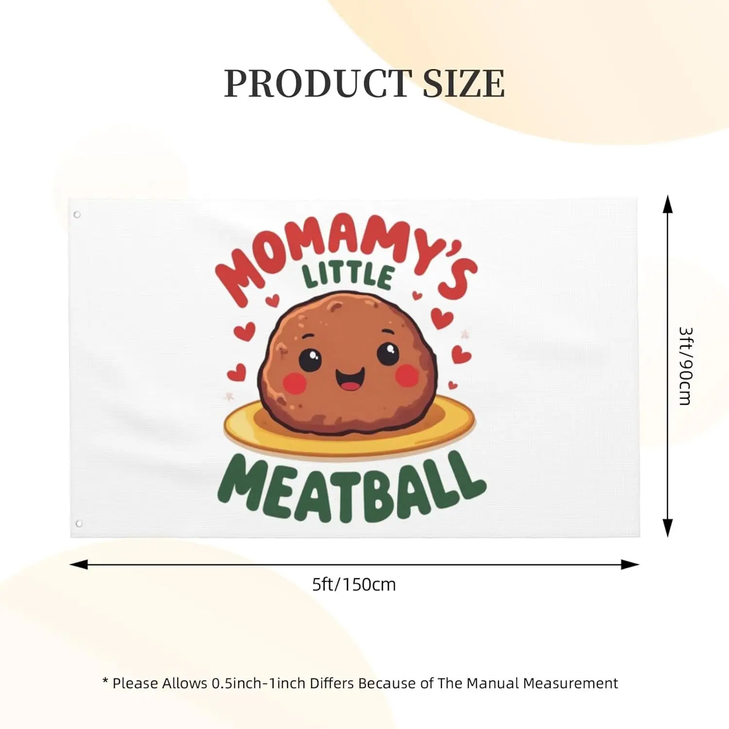 Flagicts 100% Polyester Mommy'S Little Meatball Flag