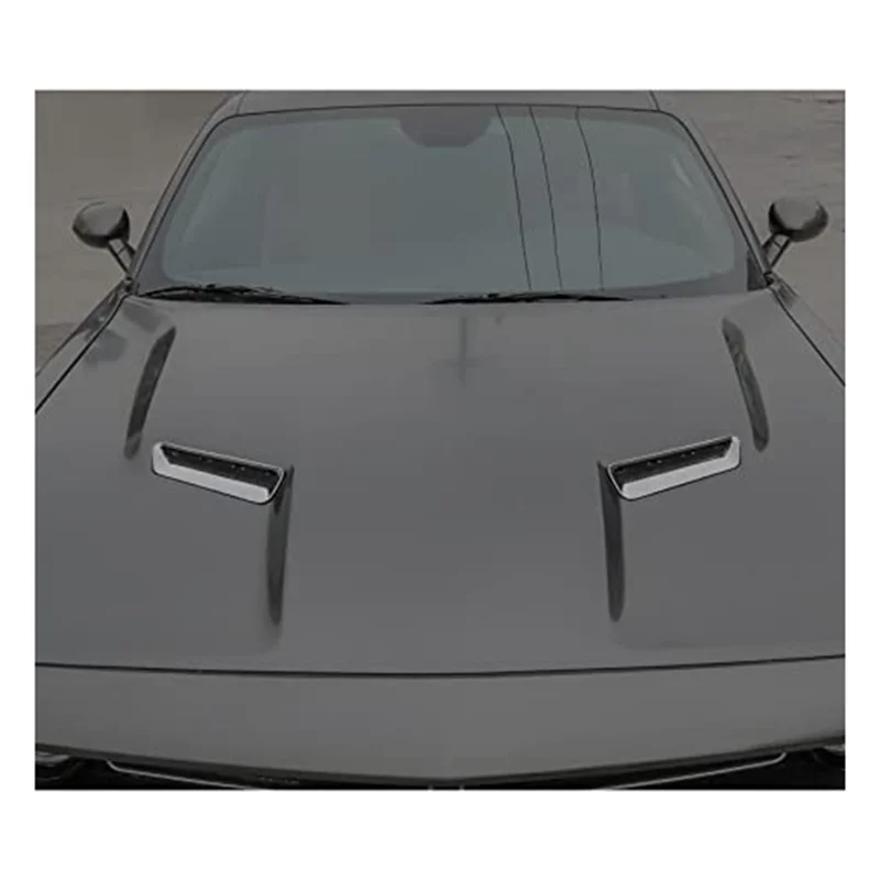 -AT52 Osłona wylotu powietrza klimatyzacji na maskę, akcesoria zewnętrzne do Dodge Challenger 2015-2022, ABS, 2 sztuki