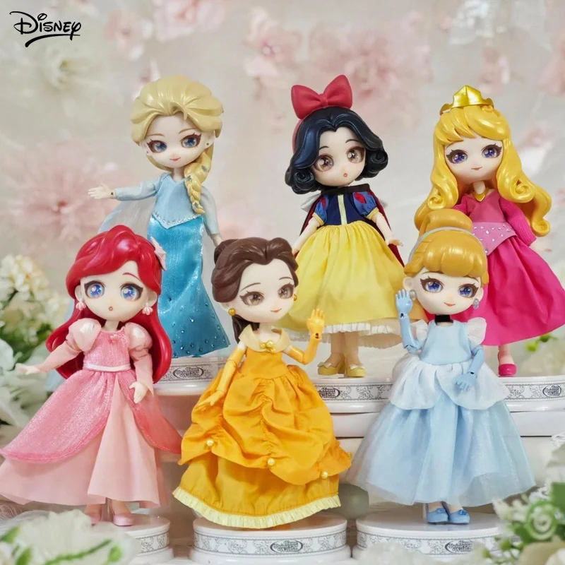 

Disney 15cm Snow White Elsa Belle Series Anime Action Figure Movable Joint Bjd Movable Toy Ornament Valentine'S Day Gifts