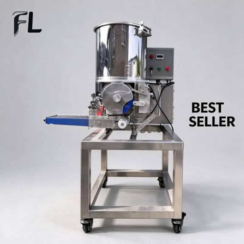 Meat Patty Forming Machine Continuous Patty Pressing Machine Adjustable Speed For Mass Beef Patty Production