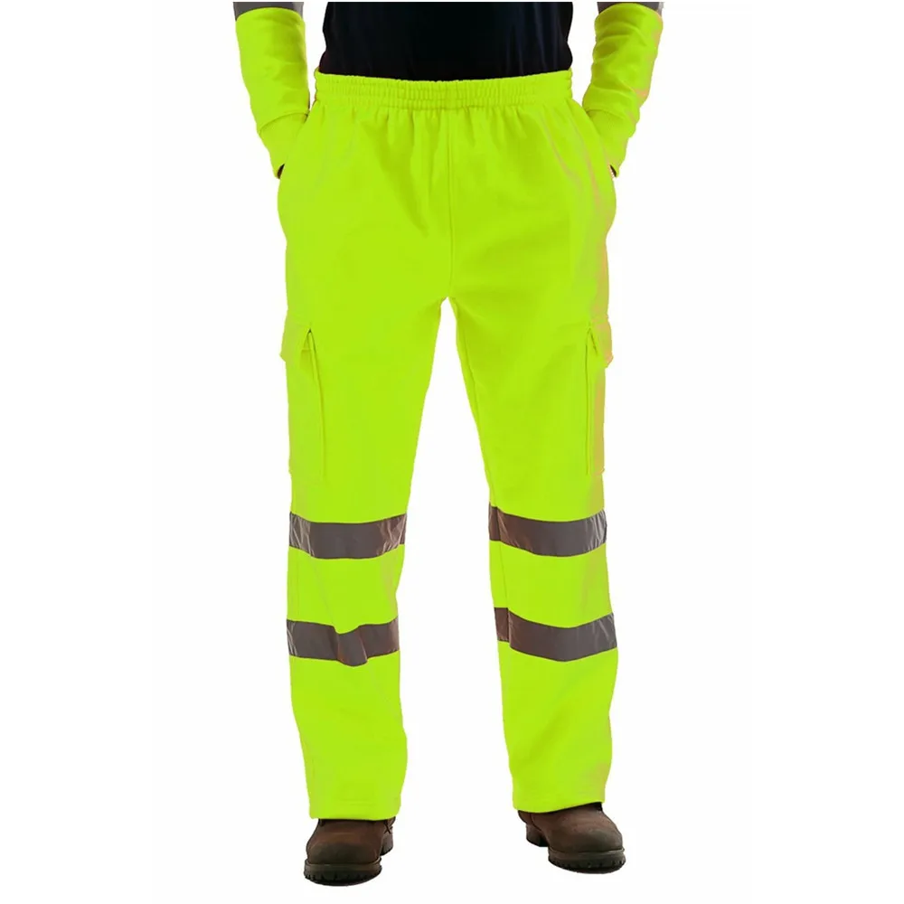 

Men's Reflective Strip Work orms Casual Fce Long Pants for Garbage Collection Workers Comfortable Cotton Workwear