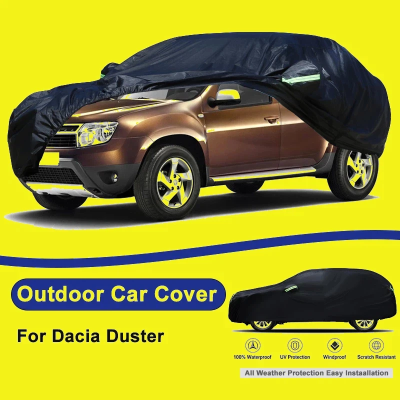 Outdoor Full Vehicle Cover For Land Rover Defender 110 - Side Zipper Design, Waterproof Dustproof Sun Protection Car Cover