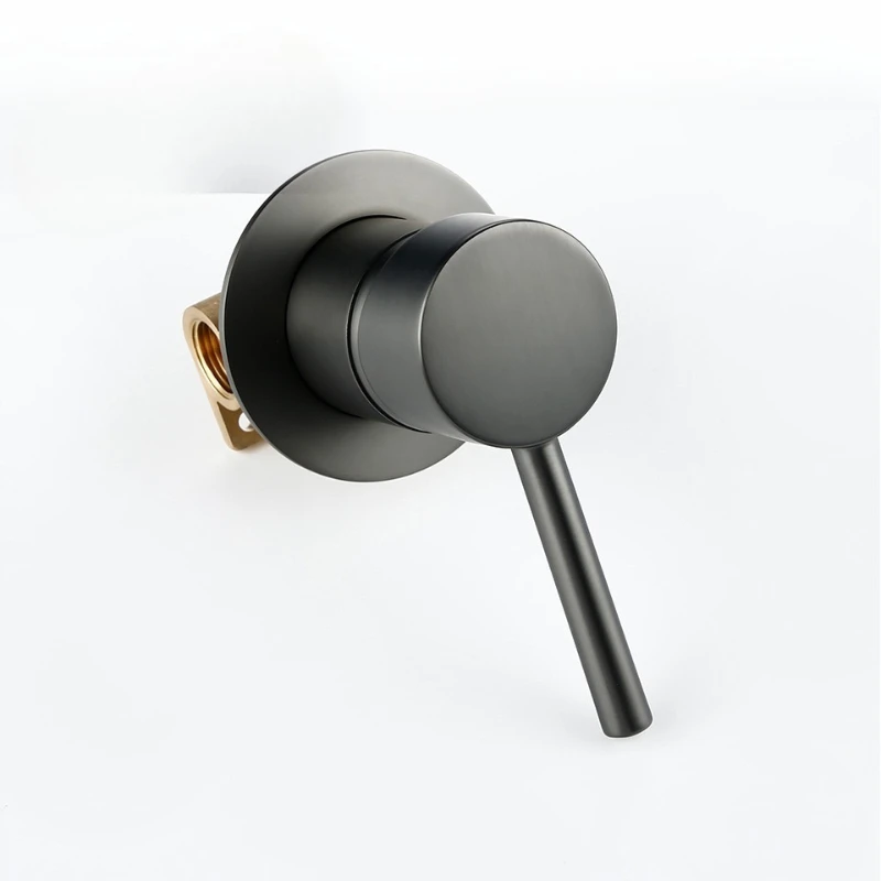 

Смеситель для воды, смесители для воды в ванной комнате, переключающий клапан для душа, черное золото, хром, круглый, твердый, латунь, скрытый, двухфункциональный