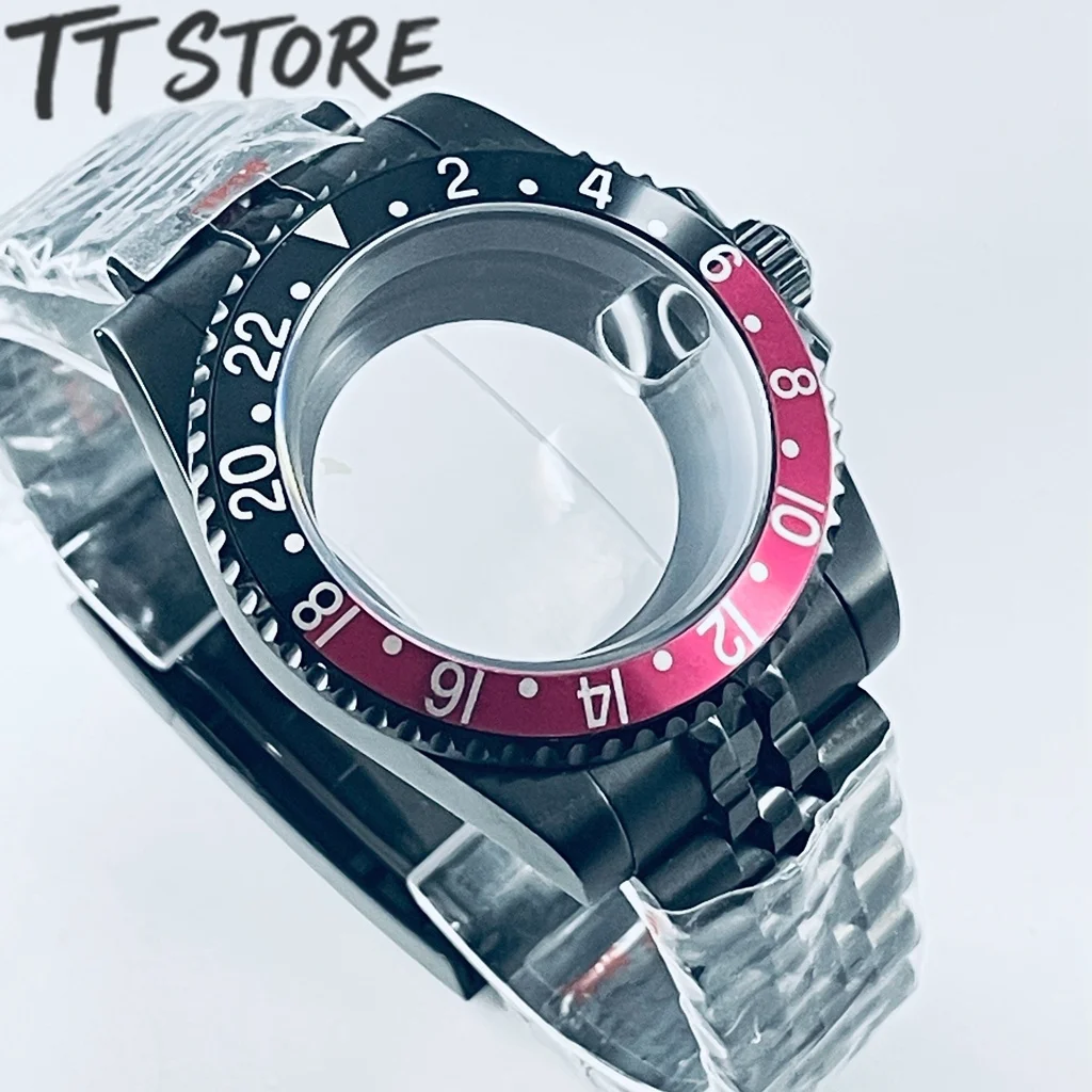 40mm Black Men's and Women's Watch featuring NH34, NH35, NH36, NH38, NH39, NH70, ETA2824, and PT5000 movements with a sapphire