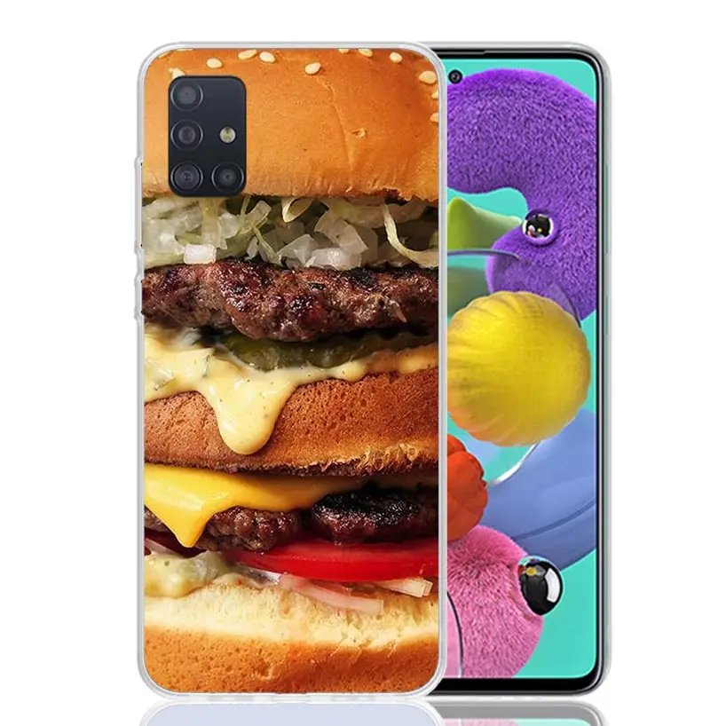 Food Fries Beer Cheese Sushi Cookie Phone Case For Samsung Galaxy A51 A41 A31 A21S A11 A01 A71 A50 A40 A30S A20E A10S A70 A6 A7