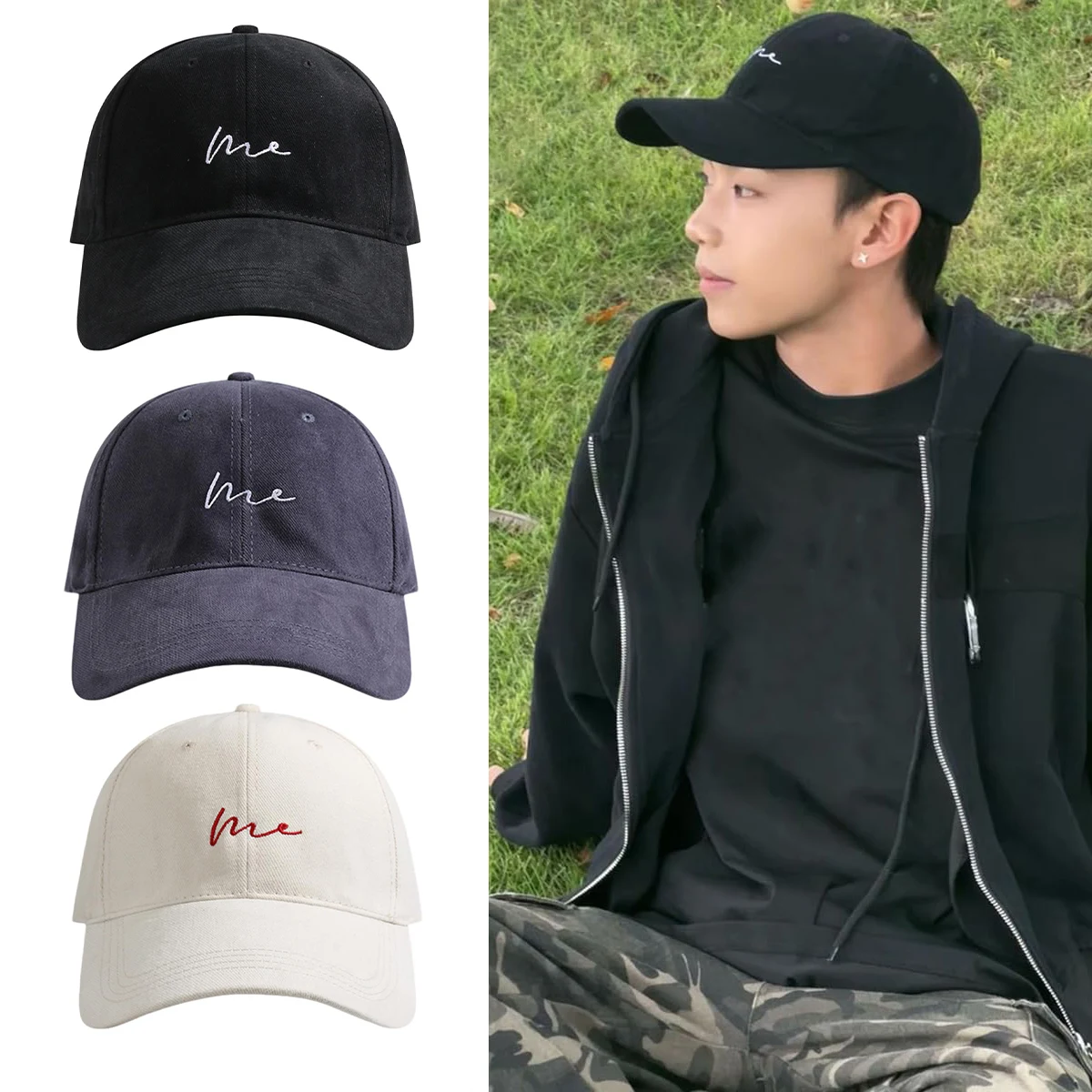 1 قطعة قبعات البيسبول خمر رجل الشارع الشهير موضة طباعة قابل للتعديل الدنيم بلغت ذروتها القبعات في الهواء الطلق الكورية عادية المرأة الشمس قبعات لا تغطي الرأس بالكامل #1