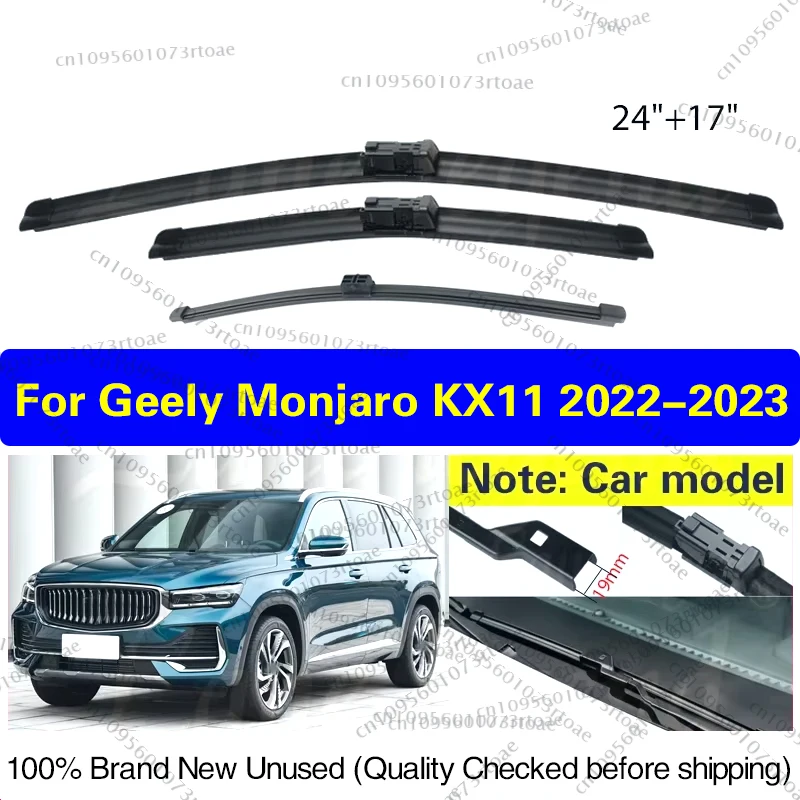 

Car Wiper Blades For Geely Monjaro KX11 2022 2023 Front Rear Window Wiper Blade Windshield Windscreen Auto Accessories