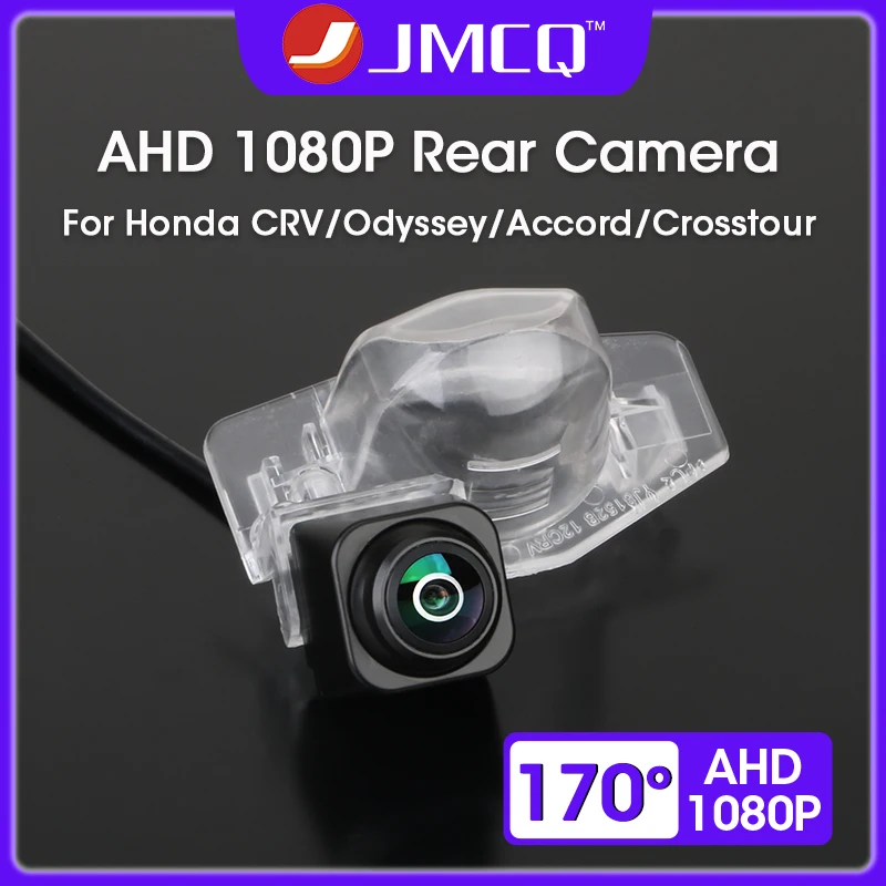 

JMCQ 170° Rear View Camera AHD 1080P CVBS Reverse Camera For Honda CRV Odyssey Accord Crosstour FR-V Fit Jazz HRV CRZ CRX