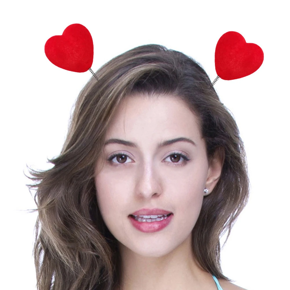 

20 Pcs Festive Headdress Valentine's Day Hair Clip Three-dimensional Festival Headwear Heart Shape Barrettes Pins