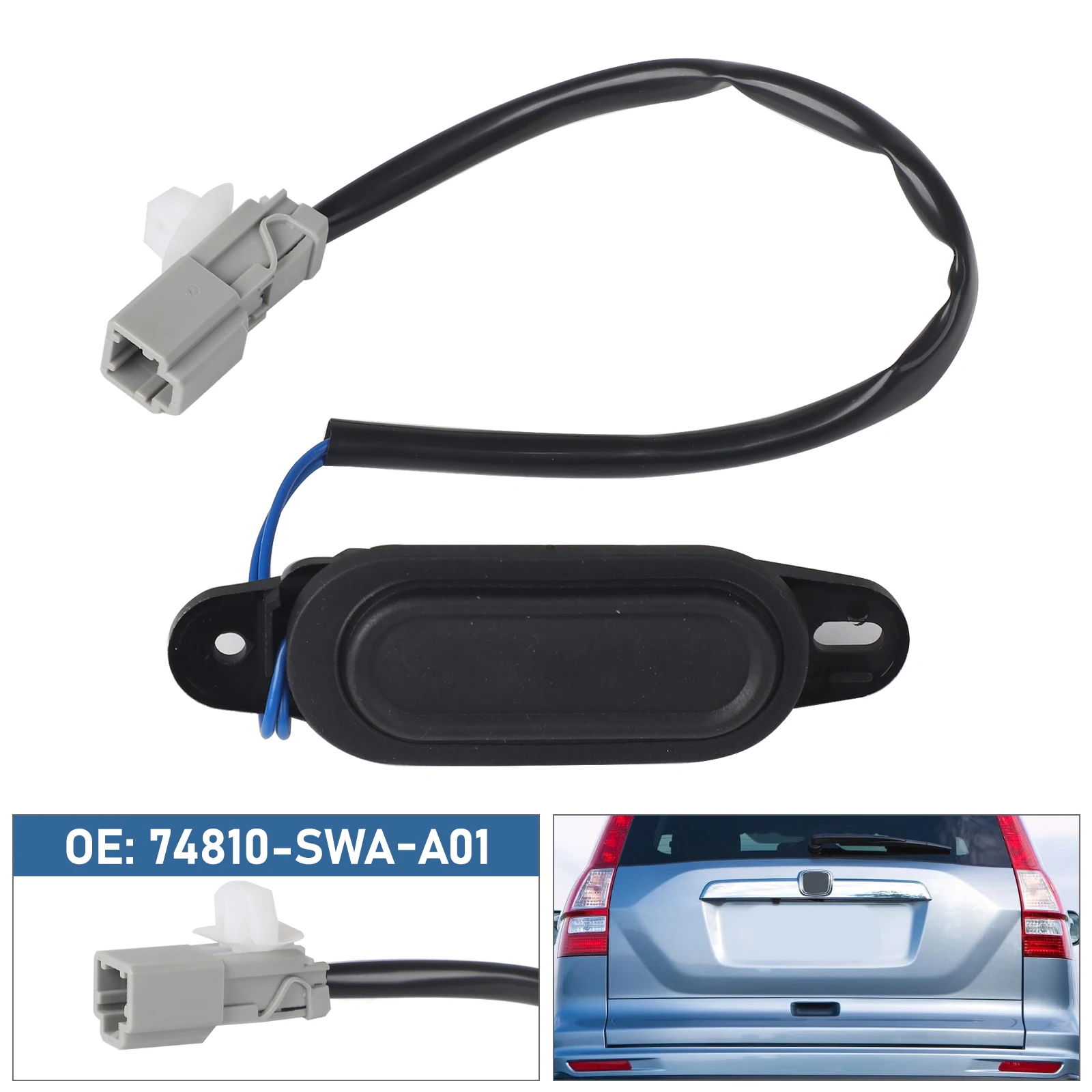 

New Rear Trunk Tailgate Handle Switch 74810-SWA-A01 74810SWAA01 For Honda CR-V CRV 2007-2011 Replacement Rear Door Boot Button