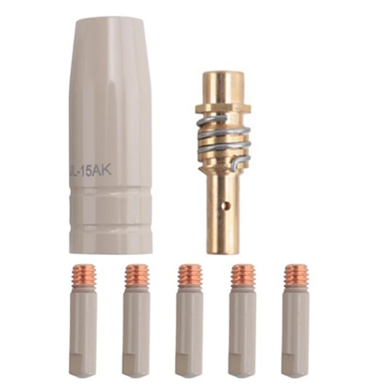 2025 جديد 7 قطعة 15AK طلاء حماية فوهة لحام الخبث الأوروبي آلة حماية الغاز الرش كم واقية