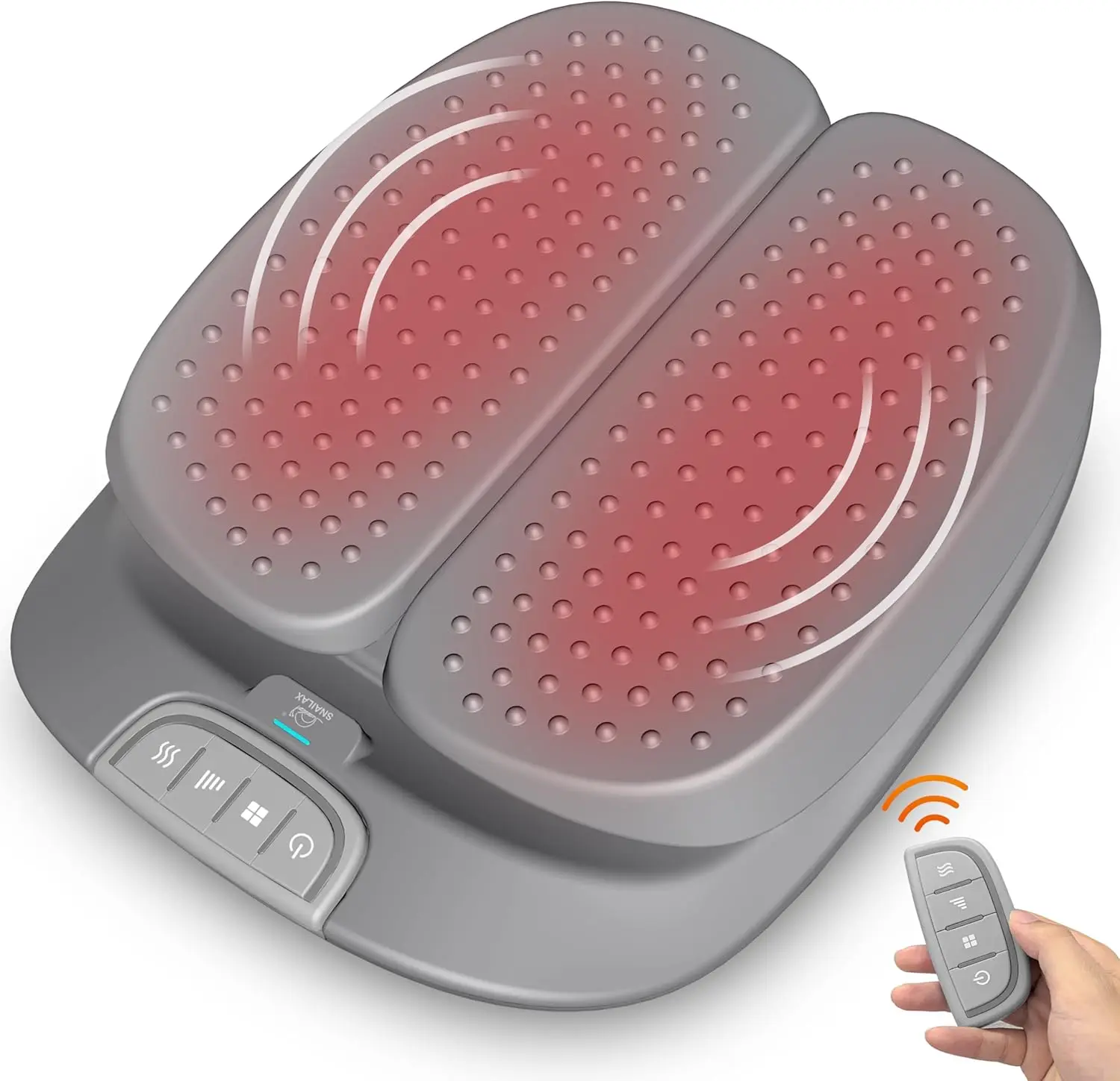Electric Foot Massager with Heat, Remote Control, Adjustable Vibration for Circulation and Pain Relief