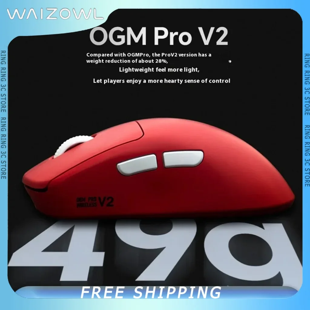 

Игровая мышь WAIZOWL OGM PRO V2, тройной режим, 8K Paw3950, Bluetooth, мышь для электронных видов спорта, легкая, эргономичная, поддержка, аксессуары для ПК, подарки