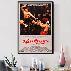 Movie Bloodsport 1988 Vintage Jean-claude Kungfu Film Wall Pictures For Living Room Nordic Decoration Home Decor Obrazy