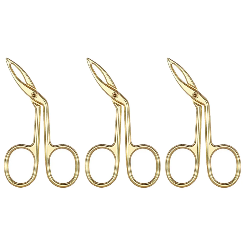 

3 Pcs Tweezer Eyebrow Removal Tools Tweezers Scissor Handle Nose Hair Trimmer Facial Clip Miss