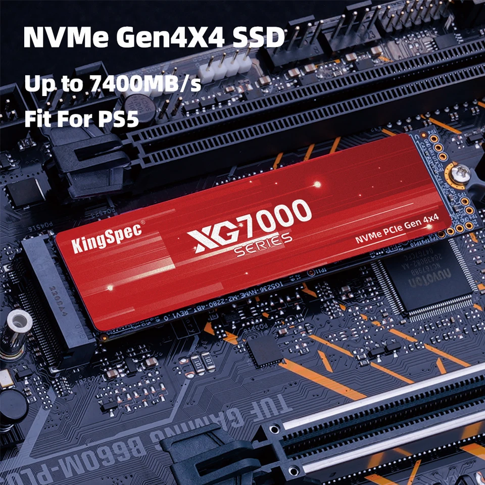 KingSpec M2 PCIe4.0 SSD 7400MB/s 2TB 1TB 512GB 4tb M.2 PCIe 4.0