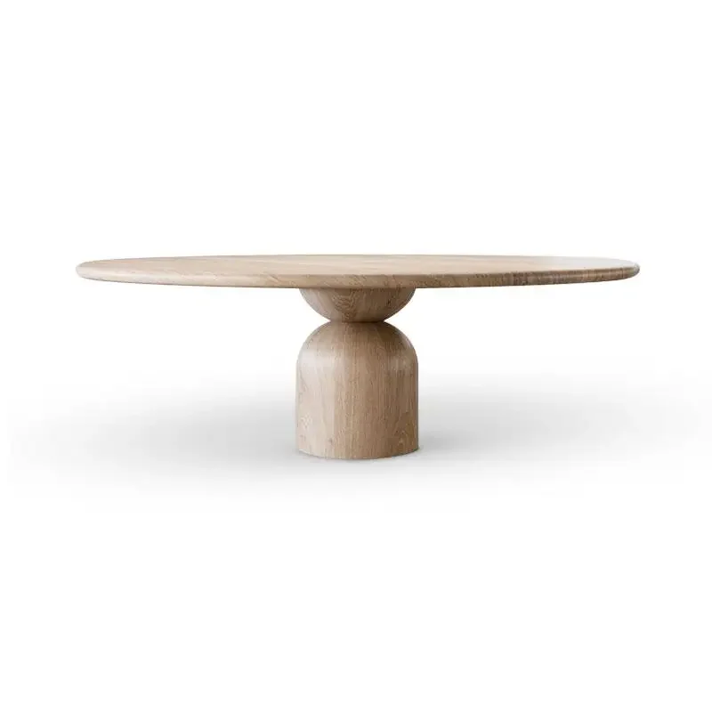 Nordic coffee table creative solid wood dining table round table