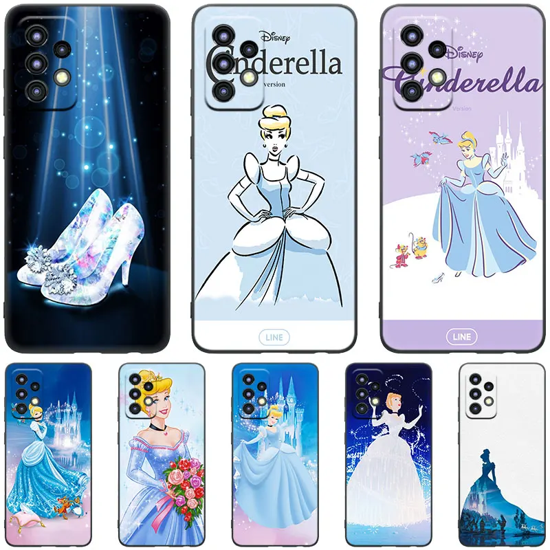 Disney Princess Cinderella Case For Samsung Galaxy A04S A04E A12 A13 A14 A22 A23 A32 A33 A34 A50 A51 A52 A53 A54 A70 A71 A72 A73