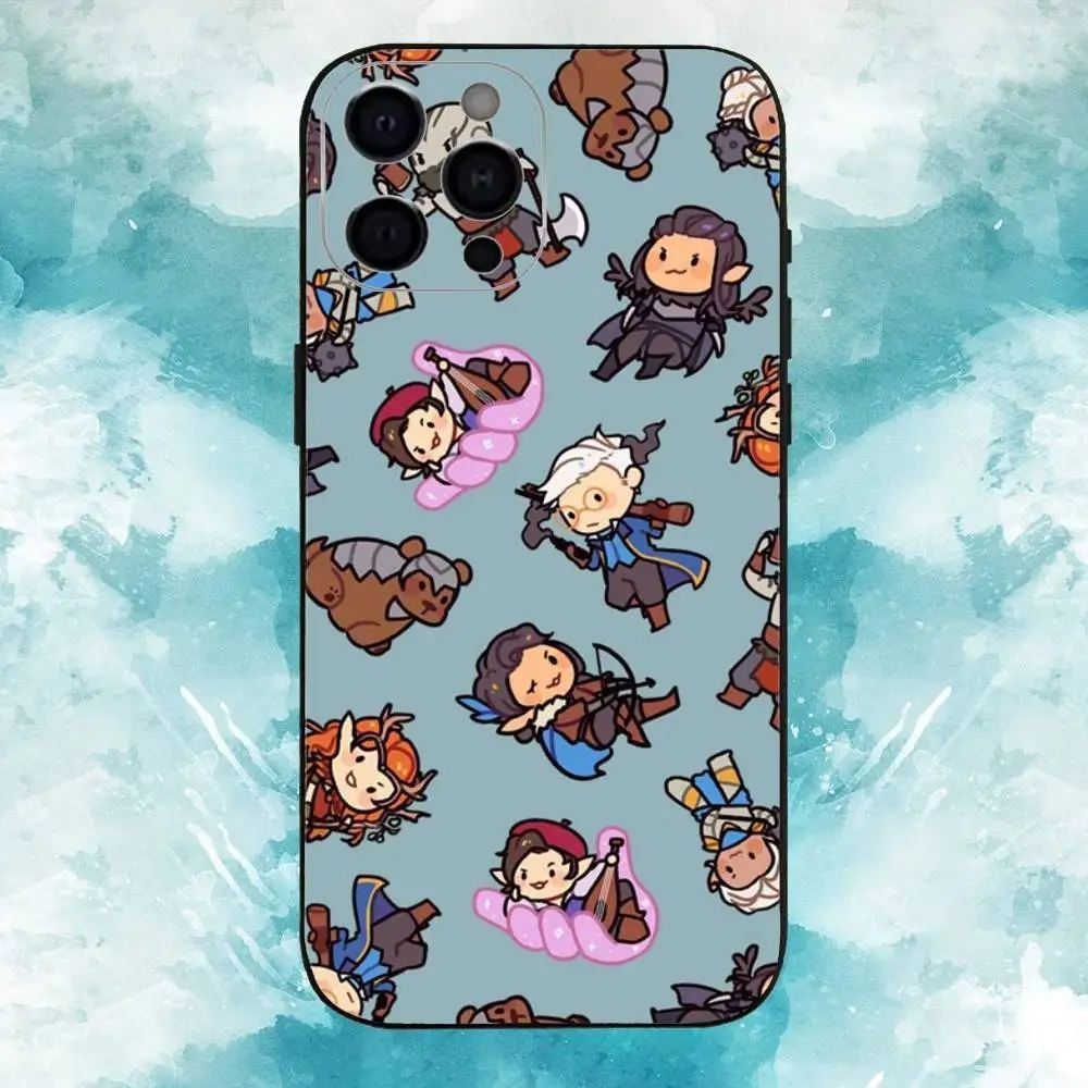 حافظة هاتف L-Legend V-Vox M-Machina لهاتف iPhone17,16,15,14,13,12,11 Plus، Pro Max غطاء أسود ناعم