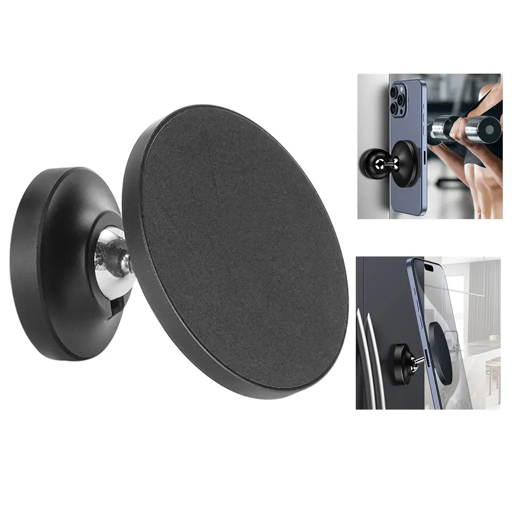 2024 Double Sided Magnetic Phone Holder for Gym Working Out Videos Magnet Phone Mount for MagSafe iPhone 15 14 13 12 11 Samsung