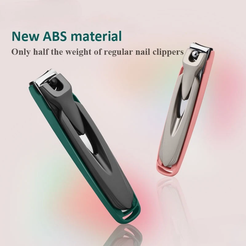 Cortauñas afilado y fácil de usar, alicates profesionales de punta plana grande, juego de limas de vidrio, diseño a prueba de salpicaduras