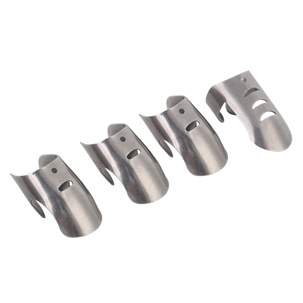 4pcs/Set Finger Guard Vegetable Cutting Shield Safe Slice Cooking Stainless Steel Finger Protector Thumb Guard Kitchen Gadgets