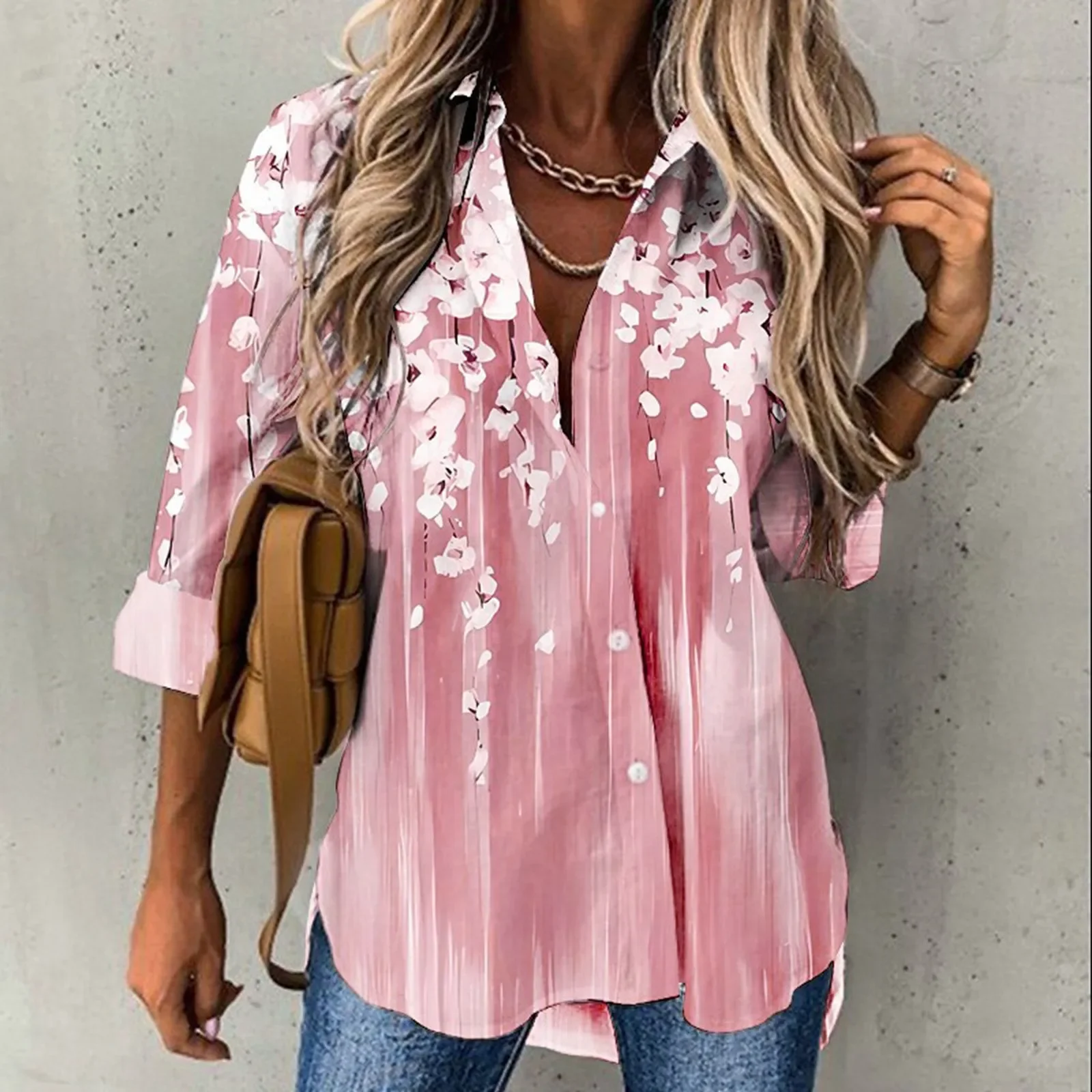 

Elegant Fashion New Shirt Women Temperament Long-Sleeved Woman Loose Shirt Casual Loose Top Blusas Women'S Blouses Outerwear